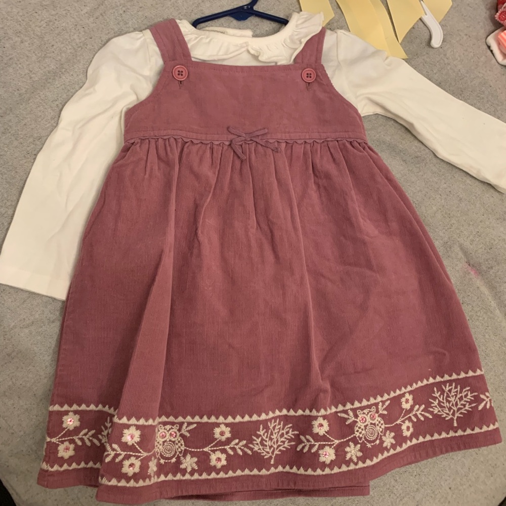 Monsoon Baby Girls Corduroy Owl Dress